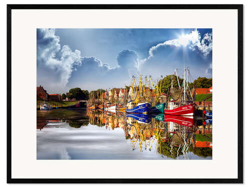 Innrammet kunsttrykk Greetsiel port
