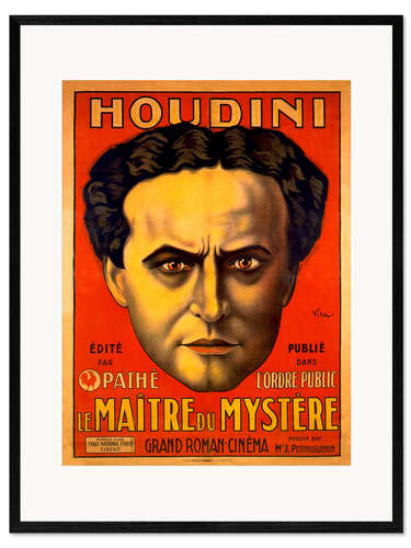 Impression artistique encadrée Houdini le maître du mystère