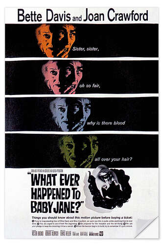 Selvklebende plakat WHAT EVER HAPPENED TO BABY JANE?