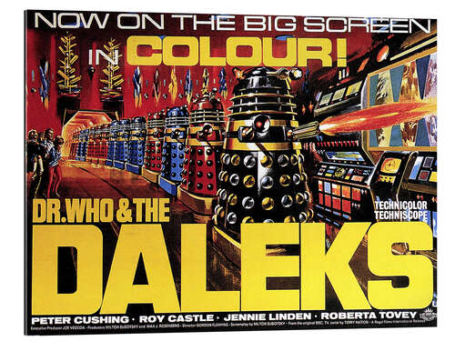 Tableau en plexi-alu Dr. Who et les Daleks (anglais)