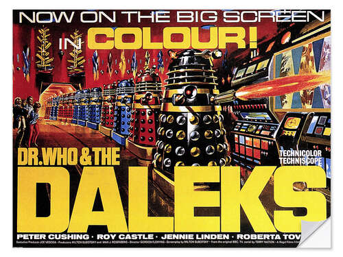 Sticker mural Dr. Who et les Daleks (anglais)