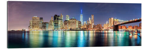 Stampa su plexi-alluminio New York City Skyline, panoramic view