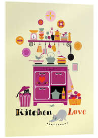 Acrylic print Kitchen Love