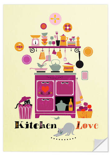 Wandsticker Küchenliebe