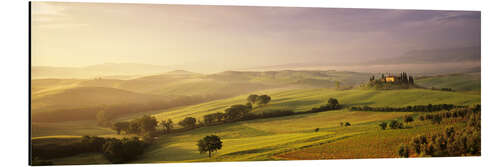 Aluminiumsbilde Orcia Valley at sunrise