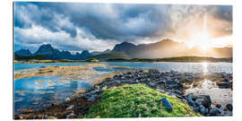 Gallery print Nordic Light - Lofoten Islands panorama