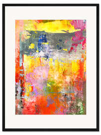 Gerahmter Kunstdruck Abstrakt Nr 101