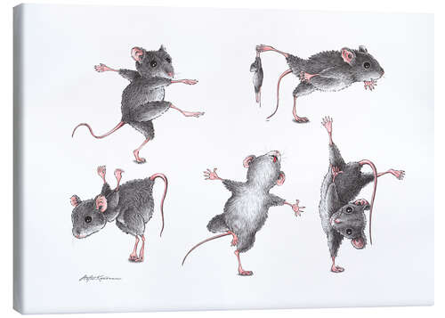 Lerretsbilde Gymnastics Mice