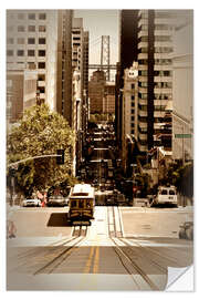 Selvklebende plakat SAN FRANCISCO California Street