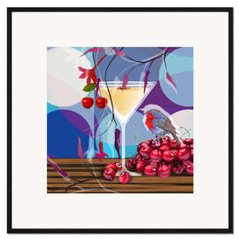 Ingelijste kunstdruk Frozen Brandy Alexander Cocktail