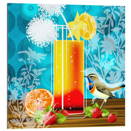 Quadro em plexi-alumínio Tequila Sunrise Cocktail