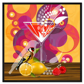 Gerahmter Kunstdruck Martini Rosso Cocktail