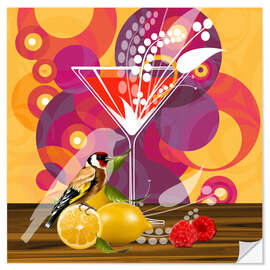 Sticker mural Martini Rosso Cocktail