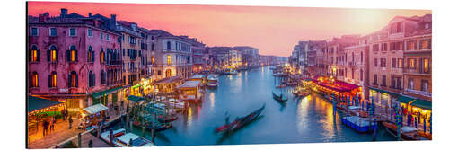 Print på aluminium Venice panorama at sunset