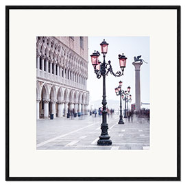Impresión de arte enmarcada Plaza de san Marcos en Venecia