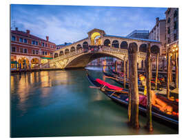 Gallery print Rialto Bridge in Venice Italy at night