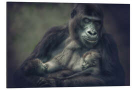 Magnettafel Gorilla Zwillinge