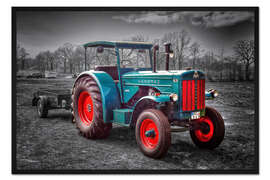 Gerahmter Kunstdruck Hanomag Traktor Oldtimer I