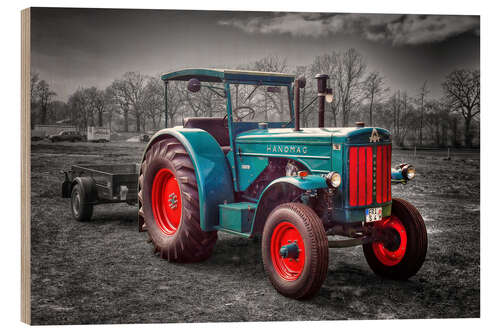 Wood print Hanomag Tractor Oldtimer I