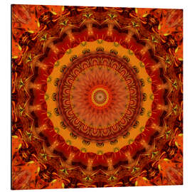 Magnettafel Mandala Buddhas Gold