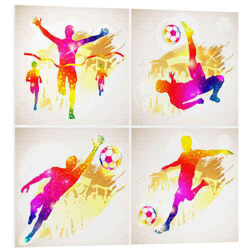 Foam board print Soccer and Winner Silhouette