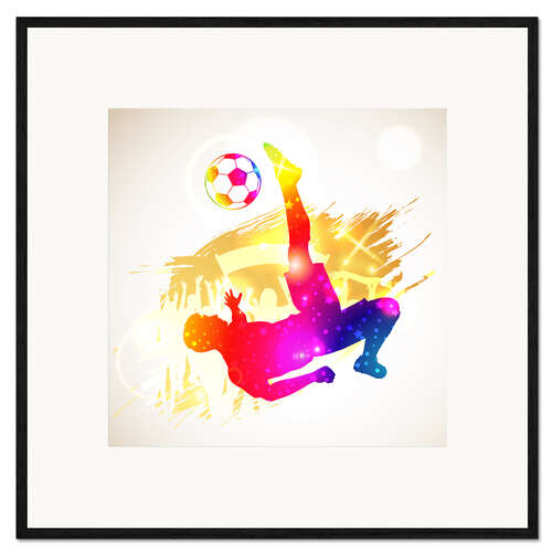 Impresión de arte enmarcada Jugador de fútbol II