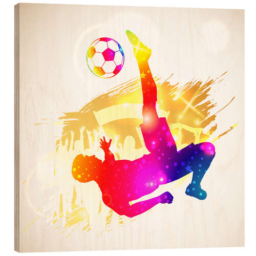 Hout print Football Player II