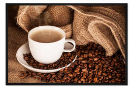 Gerahmter Kunstdruck Kaffee Tasse Genuss