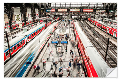 Självhäftande poster Hamburg Central Station