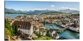 Tableau en aluminium Panorama de Lucerne