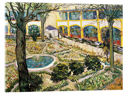 Acrylglasbild Garten des Hospitals in Arles