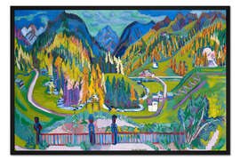 Gerahmter Kunstdruck Sertigtal im Herbst