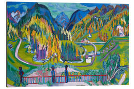 Magnettafel Sertigtal im Herbst