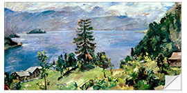 Självhäftande poster Walchensee-Panorama