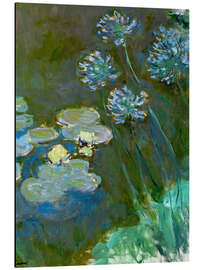 Quadro em alumínio Nympheas et Agapanthes (Waterlillies a. Agapanthus)