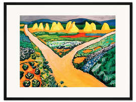 Gerahmter Kunstdruck Gemüsefelder