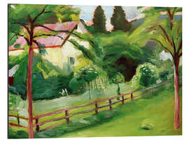 Magnettafel Landhaus mit Garten