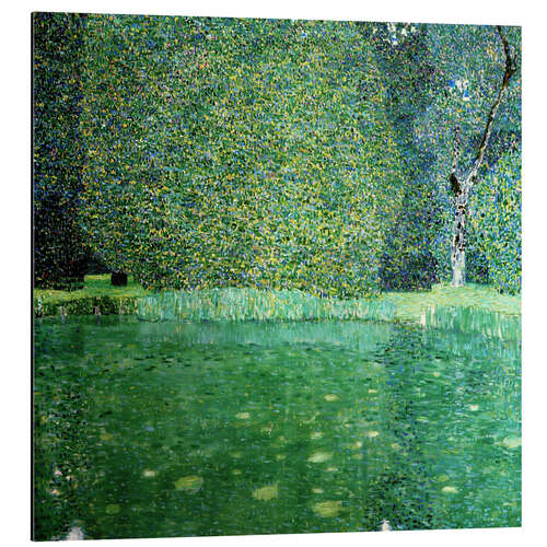 Aluminium print Pond of Schloss Kammer on Attersee