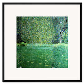 Gerahmter Kunstdruck Schlossteich in Kammer am Attersee
