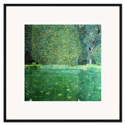 Innrammet kunsttrykk Pond of Schloss Kammer on Attersee