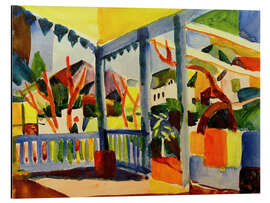 Magnettafel Terrasse des Landhauses in St.Germain