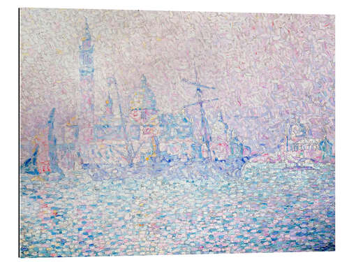 Tableau en plexi-alu Île de San Giorgio, Brume Rose, Venise