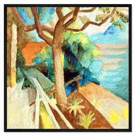 Gerahmter Kunstdruck Nach Sonnenuntergang am See