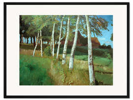 Gerahmter Kunstdruck Birken im Moor