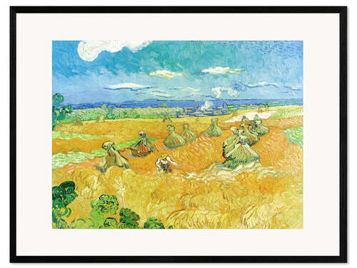 Kehystetty taidepainatus Wheat Field with Reaper