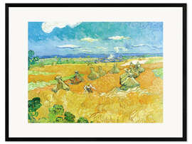 Framed art print Wheat Field with Reaper