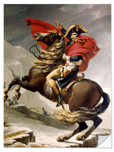 Selvklæbende plakat Napoleon crossing the Alps