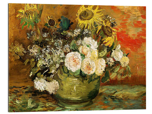 Galleriprint Roses and sunflowers