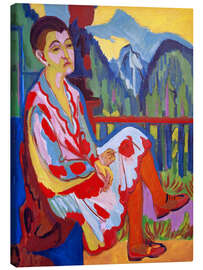 Canvastavla Seated Lady (Erna Kirchner)