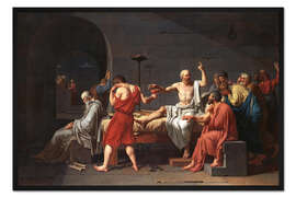 Gerahmter Kunstdruck Tod des Sokrates - Jacques-Louis David